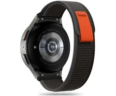 Apyrankė Galaxy Watch 4 (40mm) / (44mm) / Galaxy Watch 4 CLASSIC (42mm) / (46mm) / Galaxy Watch 5 (40mm) / (44mm) / Galaxy Watch 5 Pro (45mm) / Galaxy Watch 6 (40mm) / (44mm) / Galaxy Watch 6 CLASSIC (43mm) / (47mm) Tech-Protect Nylon oranžinės ir juodos spalvos