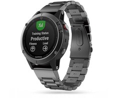 Tech-Protect Bransoleta STAINLESS GARMIN FENIX 5 / 6 / 6 PRO / 7 Juodas (Pažeista pakuotė)