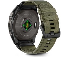 Apyrankė Garmin Fenix 5X / 5X Plus / 6X / 6X Pro / 7X / 8 (51mm) Tech-Protect Nylon Classic Olive Žalias