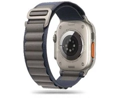 Apyrankė laikrodžiui Apple Watch 4 / 5 / 6 / 7 / 8 / 9 / SE / Ultra 1 / 2 (42 / 44 / 45 / 49 mm) Tech-Protect Nylon Pro Navy / pilkos spalvos