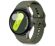 Apyrankė Samsung Galaxy Watch 4 / 5 / 5 PRO / 6 / 7 / FE Tech-Protect silikoninė Sport Army žalias