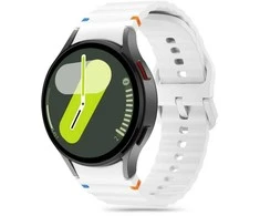 Apyrankė Samsung Galaxy Watch 4 / 5 / 5 PRO / 6 / 7 / FE Tech-Protect silikoninė Sport baltos spalvos