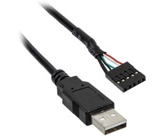 aqua computer USB cable A plug to socket strip – 200 cm