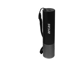 Rankinis žibintuvėlis 300lm, 3W, įkraunamas USB-C, juodas, ARCAS