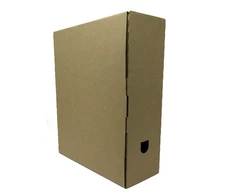 Archyvinė dėžė College A4, 10cm, su dangčiu, rudos spalvos