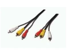 ASSMANN RCA connection kabelis, 3x RCA AV, 5.0m, AK-101030