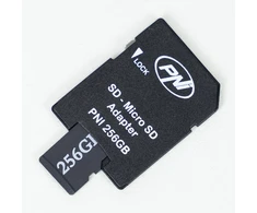 Atminties kortelė 2 dalių PNI 256GB MicroSD atminties kortelių rinkinys su Class 10 SD adapteriu, 80 Mb/s, V30