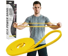 Auchan Polska GUMINĖ PASIPRIEŠINIMO JUOSTA TRENIRUOTĖMS POWER BAND GELTONA REA TAPE 330104