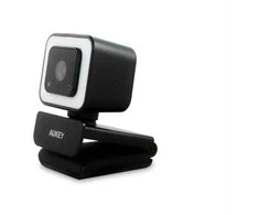 „Aukey PC-LM6 Stream“ serija su „Ring Light“ Full HD interneto kamera su 1/3 colio CMOS jutikliu juodos spalvos