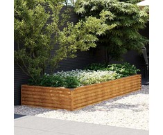 Aukštas sodo lovelis, 291x100x36cm, Corten plienas