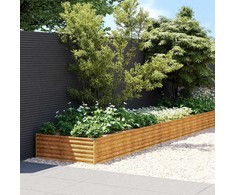 Aukštas sodo lovelis, 579x100x36cm, Corten plienas