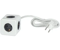 Aura Line Ilgiklis 5 lizdų, su įžeminimu, 1.5m, CUBE, 16A 3680W