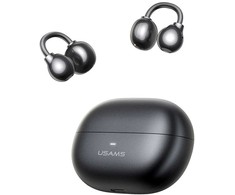 Ausinės Bluetooth USAMS Echo R02 Clip-on belaidės pilkos spalvos