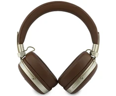 „Guess“ „Bluetooth“ ausinės ENC „Metal Grained Triangle Logo“, rudos spalvos
