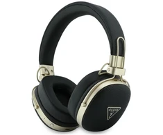 Ausinės Guess Bluetooth ENC Metal Grained Triangle Logo juodos spalvos