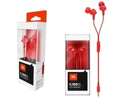 Wire ausinės Jack 3,5 mm JBL C100Si raudona