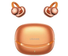 Ausinės TWS USAMS R03 Echo Clip-on Bluetooth 6.0 belaidės oranžinės spalvos
