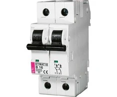 Automatinis jungiklis Eti MAT10, 2P, C, 16A, 10kA