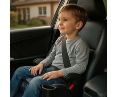 Automobilinė kėdutė-paaukštinimas vaikams i-SIZE, ūgiui 125-150 cm, su puodelio laikikliu ECOTOYS