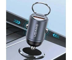 USAMS automobilinis įkroviklis 1xUSB+1xUSB-C C38 30WPD Fast Charge tarnish CC206CC01 (US-CC206)