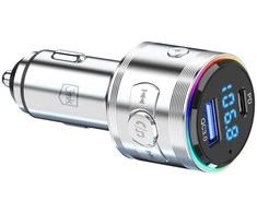 3Mk apsaugos priedai - 3mk Hyper Car Power siųstuvas 48W QC PD PPS USB 1C1A Sidabrinis
