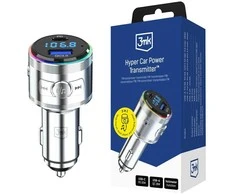 3Mk apsaugos priedai - 3mk Hyper Car Power siųstuvas 48W QC PD PPS USB 1C1A Sidabrinis