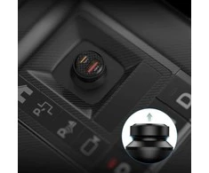 Automobilinis įkroviklis 45W USB-C PD + QC3.0 USB Tech-Protect CC45W juodos spalvos