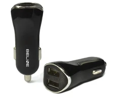 Automobilinis įkroviklis Beline 2xUSB 2,1A juodos spalvos (only head)