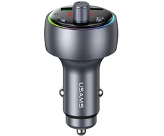 Automobilinis įkroviklis USAMS CC328 30W 1xUSB-A 1xUSB-C Bluetooth FM tarnish