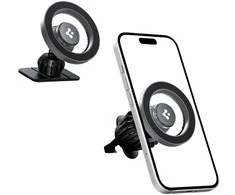 Automobilinis laikiklis telefonui Spigen MFT13 2in1 MagSafe sidabro spalvos