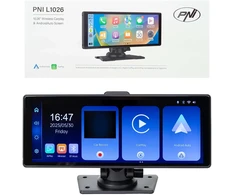 Automobilinis monitorius PNI L1026 10.26 colio, belaidis Carplay, navigacija, muzika, laisvų rankų įranga, „Bluetooth“, FM siųstuvas