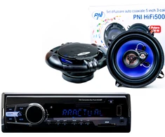 Automobilinis MP3 grotuvas PNI Clementine 8524BT 4x45W + koaksialiniai automobiliniai garsiakalbiai PNI HiFi500, 100W, 12,7 cm