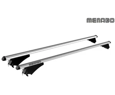 Automobilių stogo skersiniai Menabo Avia, 120 cm, 2 vnt. sidabro spalvos