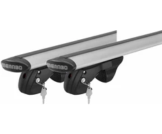 Automobilių stogo skersiniai Menabo Fender, 120 cm, 2 vnt. sidabro spalvos