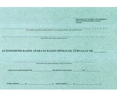 Autonominio kasos aparato kasos operacijų žurnalas , A4, horizontalus, segtas per nugarėlę