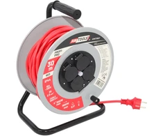 AW-Tools AWTOOLS BŪGNINIS ILGINTUVAS METAL PROFI PRO 30m 3×2,5mm RAUDONAS 16A / 3680W / IP44