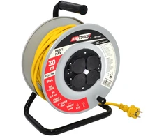 AW-Tools AWTOOLS BŪGNINIS ILGINTUVAS METAL PROFI MAX 20m 3×2,5mm GELTONAS 16A / 3680W / IP44