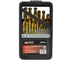Grąžtas AW-Tools AWTOOLS GRĄŽIAI METALUI HSS-G TYTAN RINKINYS 25el. / 1,0–13,0 mm /