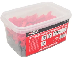 AW-Tools AWTOOLS LYGIAVIMO SISTEMA (ARKINĖ) 1,5mm 150+50vnt. (ARKELĖ 5-15mm + PLEIŠTAS)