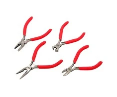 AW-Tools AWTOOLS MINI replės 125mm rinkinys 4vnt. GRŪDINTOS