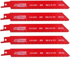 AW-Tools AWTOOLS PJŪKLELIS BiM SKIRTAS SLANKIOJANČIAM PJŪKLUI 150mm 14 TPI /5vnt /METALUI