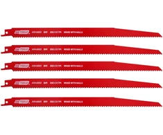 AW-Tools AWTOOLS PJŪKLELIS BiM SKIRTAS SLANKIOJANČIAM PJŪKLUI 300mm 6 TPI /5vnt /MEDIENA+VINYS