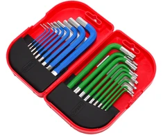 AW-Tools AWTOOLS ŠEŠIAKAMPIŲ/TORX RAKTŲ RINKINYS / 1,5-10,0mm/ 18vnt. SPALVOTI
