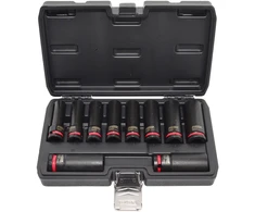 AW-Tools AWTOOLS SMŪGINIŲ GALVUČIŲ RINKINYS 1/2″ 10 vnt. 10-24mm ILGOS Juodas LINE