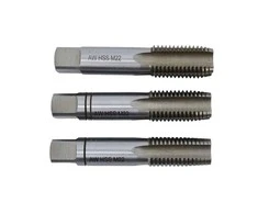 AW-Tools AWTOOLS Sriegiklis M2 HSS M10x1,50 rinkinys 3 vnt. Juodas LINE