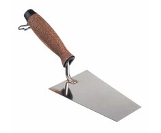AW-Tools AWTOOLS TINKUOTOJO MENTELĖ TRAPECINĖ, NERŪDIJANTIS PLIENAS, 140mm, KORKINĖ RANKENA 1201K