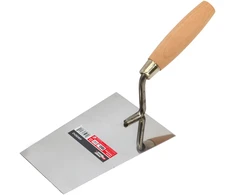 AW-Tools AWTOOLS TRAPECINĖ MENTELE IŠ NERŪDIJANČIO PLIENO 180mm MEDINĖ RANKENA