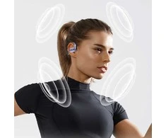 AWEI Bluetooth 5.4 ausinės OWS T93+ docking station baltos spalvos