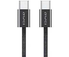 AWEI kabelis CL-219T USB-C į USB-C60W juodos spalvos Apple iPhone 15