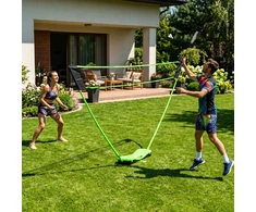 Badmintono rinkinys 300×156 cm sulankstomas tinklas, raketės, skraidukai, lagaminas, MOVEPRO